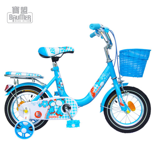 寶盟BAUMER 12吋親子鹿腳踏車(水藍)