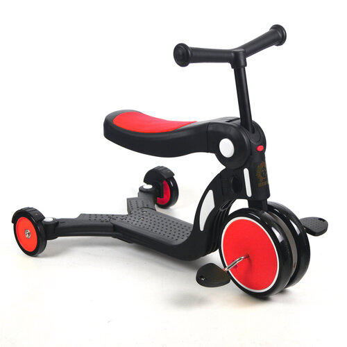 BabyBabe 三合一平衡三輪車(平衡車、滑步車)-紅色