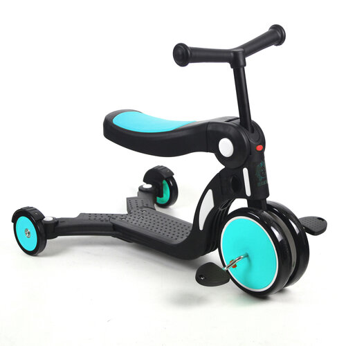 BabyBabe 三合一平衡三輪車(平衡車、滑步車)-藍色