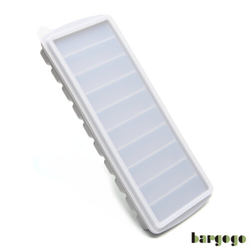 Bargogo 10格長條型矽膠製冰盒(可當副食品分裝盒)-兩入組