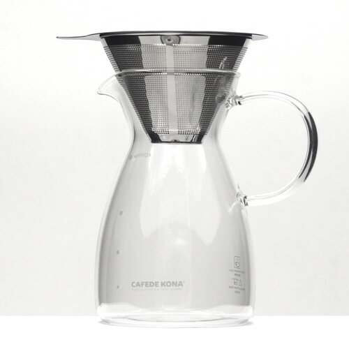 CAFEDE KONA 雙層不鏽鋼濾網(1-4cup)+咖啡分享壺