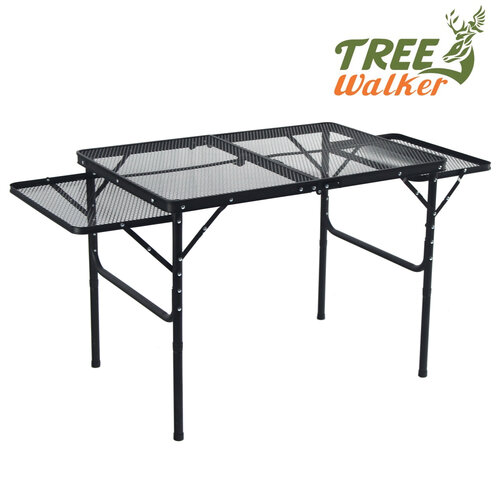 Tree Walker 加大款雙側開摺疊鋼網桌(兩段高度可調)