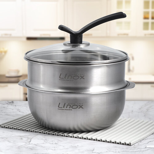 LINOX 316不鏽鋼懸浮氣膜不沾蒸鍋-小-20cm-1組
