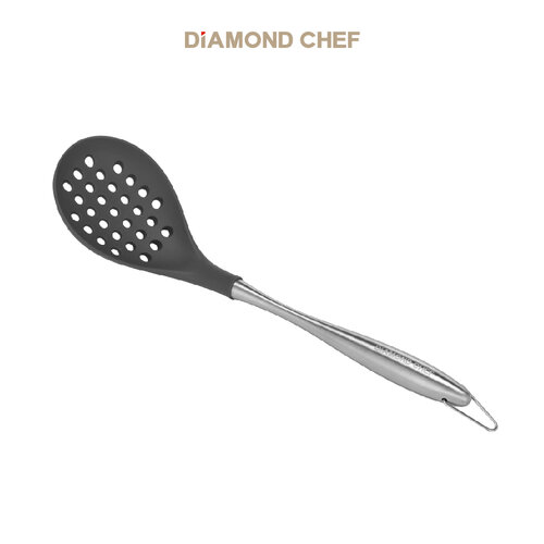 DIAMOND CHEF不鏽鋼柄耐熱矽膠漏勺