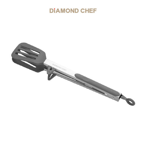 DIAMOND CHEF不鏽鋼柄耐熱矽膠料理夾