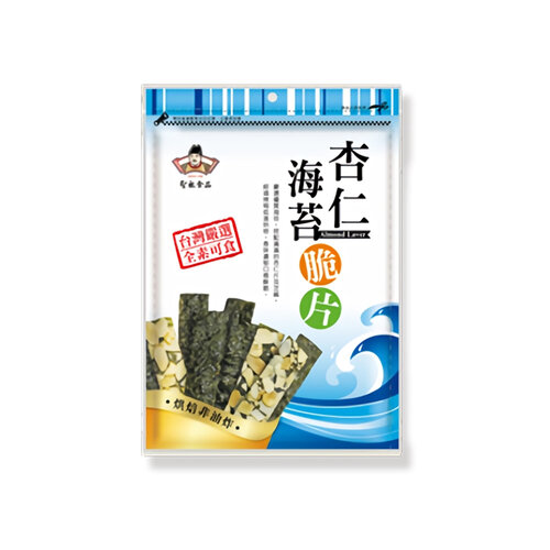金門邁全球x聖祖貢糖-杏仁海苔脆片45gx6包(海苔 蕎麥 金門)