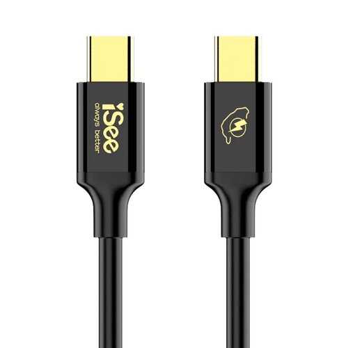 iSee USB-C to C 45W PD鋁合金充電傳輸線2.5M-黑 IC-CC758K