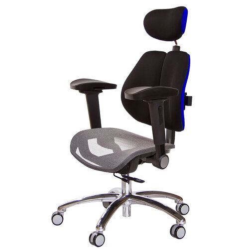 GXG 高雙背網座 工學椅 (鋁腳/摺疊升降扶手) TW-2806 LUA1