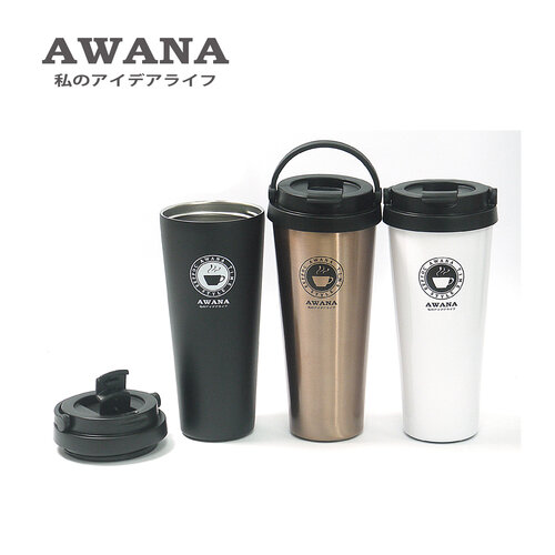 AWANA 304不鏽鋼手提咖啡杯600ml MA-600A (顏色隨機出貨)