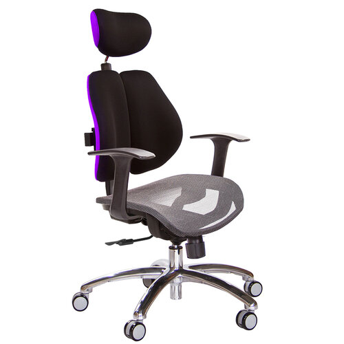 GXG 高雙背網座 電腦椅(鋁腳/T字扶手) TW-2804 LUA
