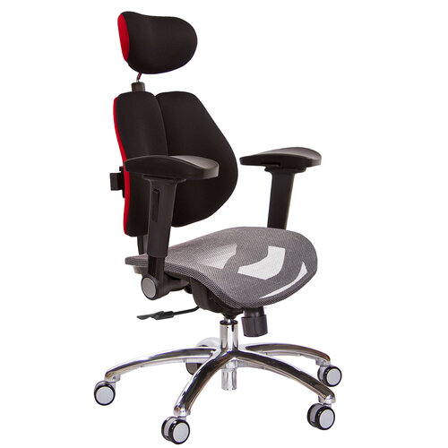 GXG 高雙背網座 電腦椅(鋁腳/4D弧面摺疊手) TW-2804 LUA1D