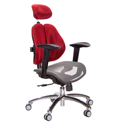 GXG 高雙背網座 電腦椅(鋁腳/2D滑面升降扶手) TW-2804 LUA2J