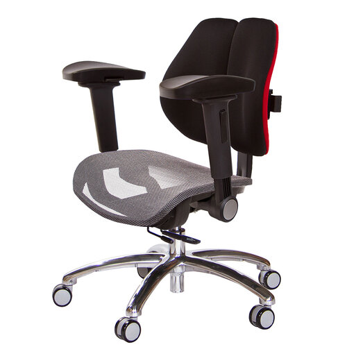 GXG 低雙背網座 工學椅(鋁腳/4D弧面摺疊手) TW-2805 LU1D
