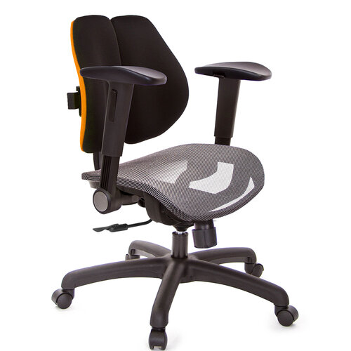 GXG 低雙背網座 電腦椅(摺疊滑面扶手) TW-2803 E1J