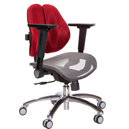 GXG 低雙背網座 電腦椅(鋁腳/4D平面摺疊手) TW-2803 LU1H