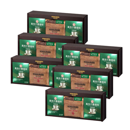 【台糖】高地小農經典禮盒-濾掛式咖啡盒裝x2+半磅咖啡豆x1 (6組)