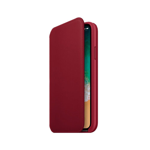 Apple 原廠 iPhone X Leather Folio 皮革雙面夾 紅色 (台灣公司貨)