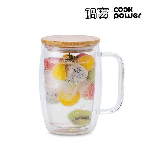 【CookPower鍋寶】500ml雙層耐熱玻璃杯