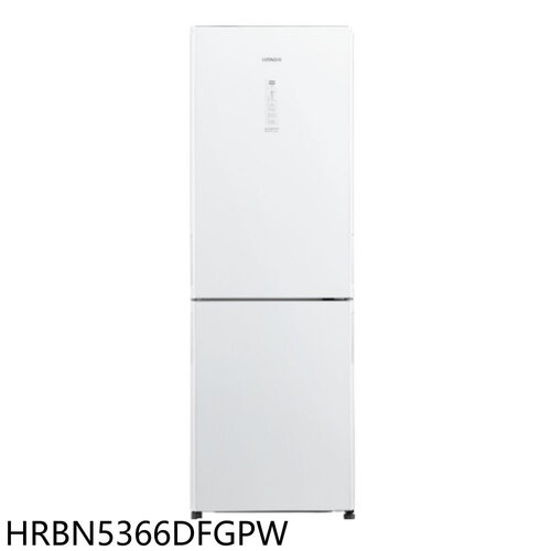 日立家電 313公升雙門琉璃白冰箱(含標準安裝)【HRBN5366DFGPW】