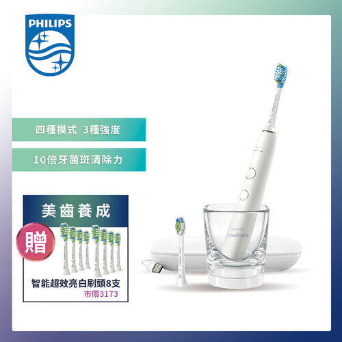 【Philips 飛利浦】Sonicare 煥白閃耀智能音波震動牙刷/電動牙刷- HX9912