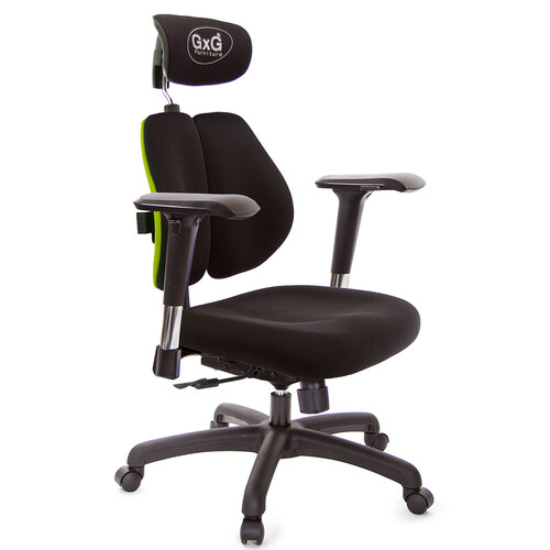 GXG 雙軸枕 雙背電腦椅(4D金屬扶手) TW-2604 EA7
