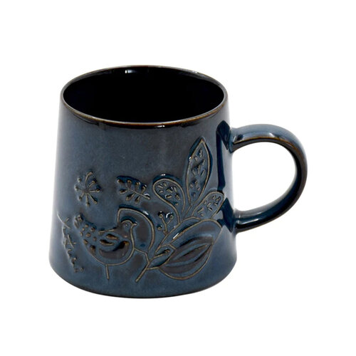 日本 YUKURI 陶瓷咖啡馬克杯 - 藏青色