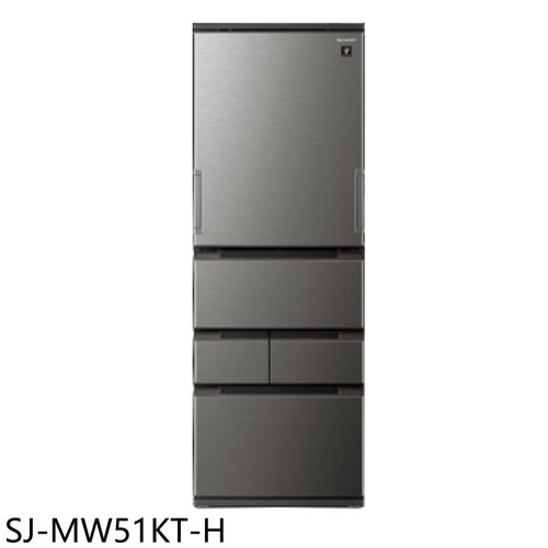 SHARP夏普 504公升自動除菌離子五門灰冰箱(含標準安裝)(7-11 4200元)【SJ-MW51KT-H】