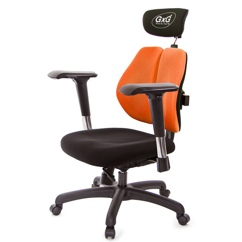 GXG 雙軸枕 雙背工學椅(4D金屬扶手) 型號2606 EA7