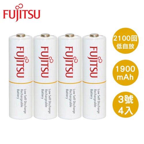 FUJITSU富士通 低自放AA3號1900mAh充電電池(3號4入)