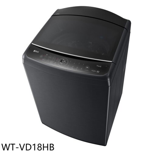 LG樂金 18公斤變頻極光黑全不鏽鋼洗衣機(含標準安裝)(7-11商品卡700元)【WT-VD18HB】