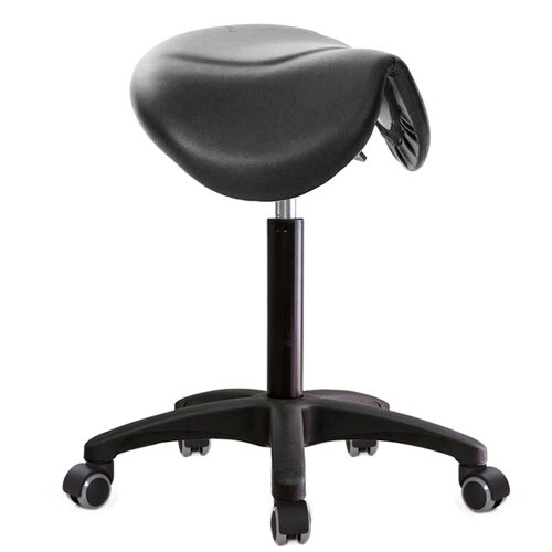 GXG 立體泡棉 小馬鞍 工作椅(塑膠腳/防刮輪) TW-81T7 EX