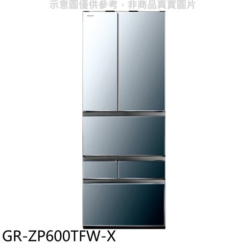 TOSHIBA東芝 601公升變頻六門冰箱(含標準安裝)【GR-ZP600TFW-X】