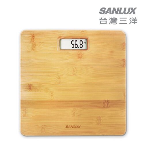 【SANLUX台灣三洋】竹製數位體重計 SYES-305