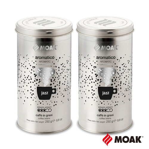 【MOAK】義大利Aromatik Jazz白金咖啡豆(250g/罐)X2罐