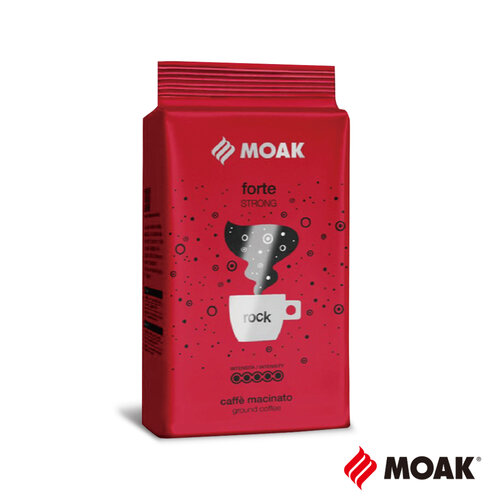【MOAK】義大利FORTE ROCK紅牌咖啡粉(250g/包)X2包