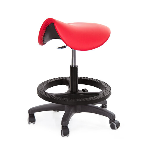 GXG 馬鞍型 工作椅 (塑膠踏圈+防刮輪) TW-T05 EXK