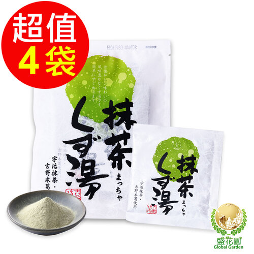【盛花園】日本不二食品-抹茶葛粉(4包/袋)4袋組