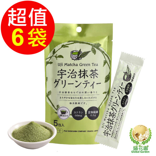 【盛花園】日本不二食品-宇治抹茶粉末(4包/袋)6袋組