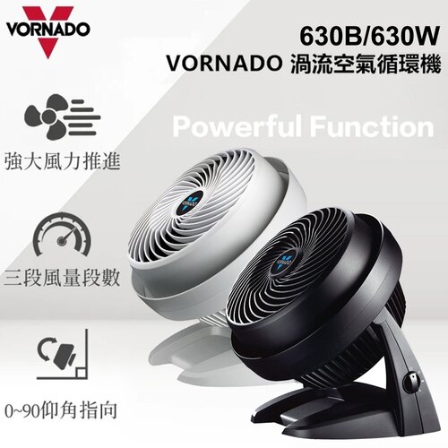 【VORNADO 沃拿多】渦流空氣循環扇 循環機 630B黑 / 630W白