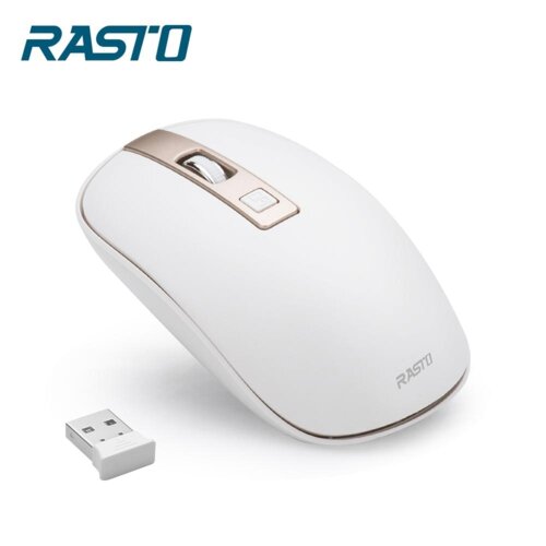 【RASTO】RM19 北歐風超靜音無線滑鼠-白