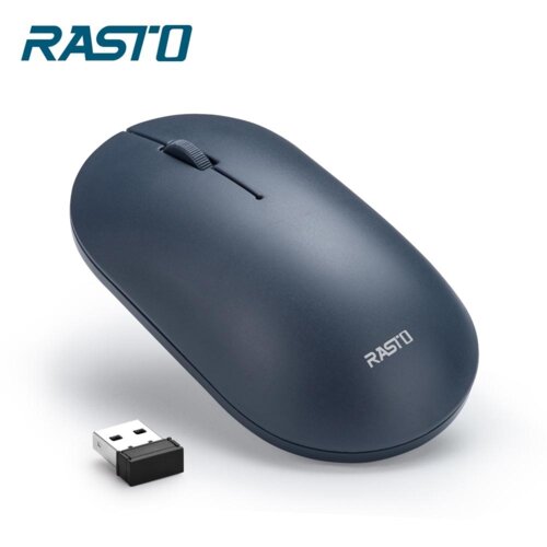 【RASTO】RM14 美學靜音無線滑鼠-藍