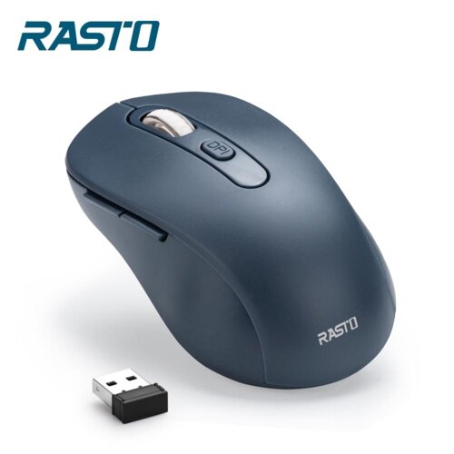 【RASTO】RM13 六鍵式超靜音無線滑鼠-藍