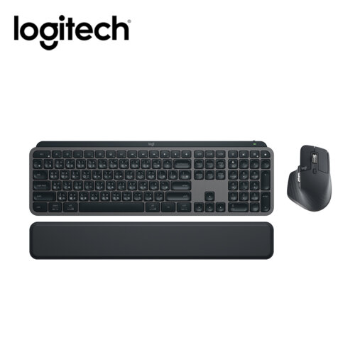 【Logitech 羅技】MX Keys S Combo 無線智能鍵盤滑鼠組合 石墨灰