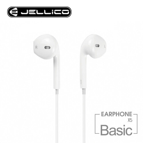 【JELLICO】JEE-X5 線控入耳式耳機-白