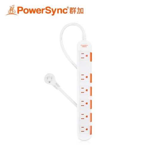 【PowerSync 群加】1開6插安全防雷防塵延長線-1.8M