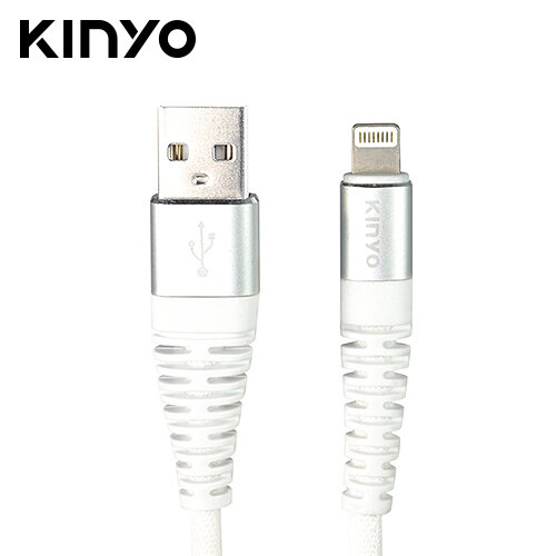【KINYO 耐嘉】USB-A901 蘋果6A超快充數據線-白 1.2m