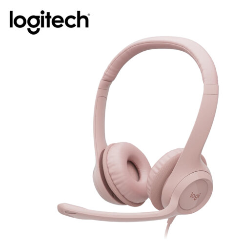 【Logitech 羅技】H390 USB耳機麥克風 玫瑰粉