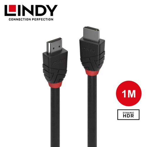 【LINDY 林帝】36771 BLACK 8K HDMI Type-A/公 to 公 傳輸線-1M