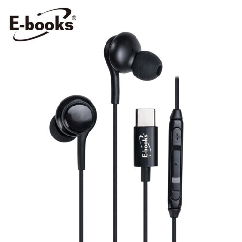 【E-books】SS43 Type C入耳式線控耳機-黑