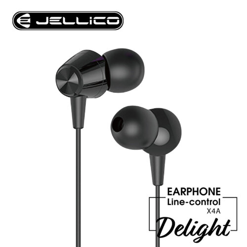 【JELLICO】JEE-X4A 入耳式音樂線控耳機-黑